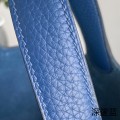 「#4344」 Hermes Deep Blue Silver Buckle Picotin Lock 18cm