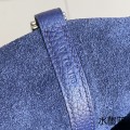 「#4347」 Hermes Ink Blue Silver Buckle Picotin Lock 18cm