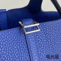 「#4350」 Hermès Electric Blue Silver Buckle Picotin Lock 18cm 「#4350」 Hermès Electric Blue Silver Buckle Picotin Lock 18cm