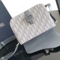 「#2021」dior 1ADPO049   Dark grey jacquard  23 x 18 x 6 (cm)