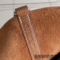 「#4357」 Hermès Golden Brown and Milkshake White Silver Buckle Picotin Lock 18cm