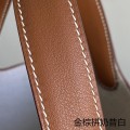 「#4358」 Hermès Golden Brown and Milkshake White Silver Buckle Picotin Lock18cm