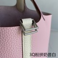 「#4364」 Hermes 3Q powder milkshake silver buckle Picotin Lock 18cm 「#4364」 Hermes 3Q powder milkshake silver buckle Picotin Lock 18cm