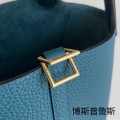 「#4367」Hermes Bosphorus Gold Buckle Picotin Lock18cm