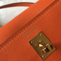 「#4046」 Hermès orange Kelly danse 22cm Hand sewing 「#4046」 Hermès orange Kelly danse 22cm Hand sewing