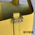 「#4376」 Hermès Naples yellow silver buckle Picotin Lock 18cm