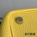 「#4376」 Hermès Naples yellow silver buckle Picotin Lock 18cm