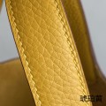 「#4384」 Hermès amber yellow silver buckle Picotin Lock 18cm