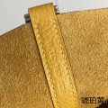 「#4384」 Hermès amber yellow silver buckle Picotin Lock 18cm