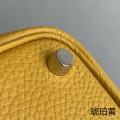 「#4384」 Hermès amber yellow silver buckle Picotin Lock 18cm