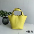 「#4386」 Hermès Lemon Gold Buckle Picotin Lock 18cm