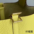 「#4386」 Hermès Lemon Gold Buckle Picotin Lock 18cm