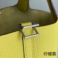 「#4387」 Hermès lemon yellow silver buckle Picotin Lock 18cm