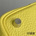 「#4387」 Hermès lemon yellow silver buckle Picotin Lock 18cm