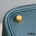 「#4390」 Hermès Azure Gold Buckle Picotin Lock 18cm