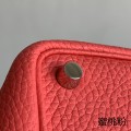 「#4391」 Hermès Peach Pink Silver Buckle Picotin Lock 18cm