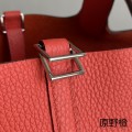 「#4393」 Hermès Wild Orange Silver Buckle Picotin Lock 18cm