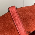 「#4393」 Hermès Wild Orange Silver Buckle Picotin Lock 18cm
