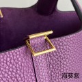 「#4398」 Hermès Anemone Purple Gold Buckle Picotin Lock 18cm