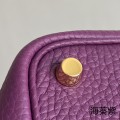 「#4398」 Hermès Anemone Purple Gold Buckle Picotin Lock 18cm