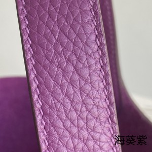 「#4399」 Hermès Anemone Purple Silver Buckle Picotin Lock 18cm