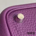 「#4399」 Hermès Anemone Purple Silver Buckle Picotin Lock 18cm