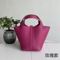 「#4400」 Hermès Rose Purple Gold Buckle Picotin Lock 18cm