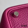「#4401」 Hermès Rose Purple Silver Buckle Picotin Lock 18cm