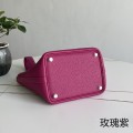 「#4401」 Hermès Rose Purple Silver Buckle Picotin Lock 18cm