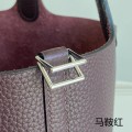 「#4404」 Hermès Saddle Red Silver Buckle Picotin Lock 18cm 「#4404」 Hermès Saddle Red Silver Buckle Picotin Lock 18cm