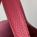 「#4406」 Hermès Pomegranate Red Gold Buckle Picotin Lock 18cm