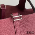 「#4407」 Hermès Picotin Lock 18cm Ruby Silver Buckle