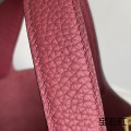 「#4408」 Hermès Picotin Lock 18cm Ruby Red Gold Buckle