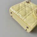 「#2228」 dior micro  Patent leather chicken yellow 13×8×4cm