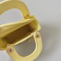 「#2228」 dior micro  Patent leather chicken yellow 13×8×4cm
