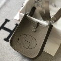 「#4048」Hermès Grey Mini Evelyne 18cm