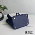 「#4411」 Hermès Sapphire Blue Gold Buckle Picotin Lock 18cm