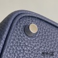 「#4412」 Hermès Sapphire Blue Silver Buckle Picotin Lock 18cm