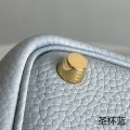 「#4417」Hermes Holy Grail Blue Gold Buckle Picotin Lock 18cm