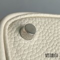 「#4429」 Hermès Cream Silver Buckle Picotin Lock 18cm