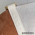 「#4433」 Hermès Golden Brown Milkshake White Gold Buckle Picotin Lock 18cm