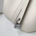 「#4050」 Hermès White Picotin Lock Shopping Basket Silver Buckle