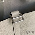 「#4436」 Hermès Glacier Grey Silver Buckle Picotin Lock 18cm