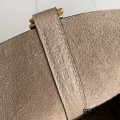 「#4440」 Hermes New Trench Coat Grey Gold Button Picotin Lock 18cm