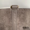 「#4447」 Hermès Pewter Grey Gold Buckle Picotin Lock 18cm