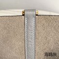 「#4449」 Hermès Seagull Grey Gold Buckle Picotin Lock 18cm
