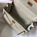 「#4004」 Hermes Milkshake White Mini Kelly 20cm