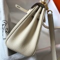 「#4004」 Hermes Milkshake White Mini Kelly 20cm