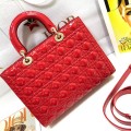 「#2248」 dior M0566 Patent leather red 32  x 25 x 11cm