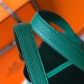 「#4053」 Hermès Green Picotin Lock Shopping Basket Silver Buckle